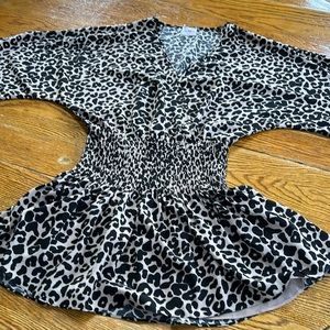 Buddy Love Lennox Tanimal elastic waist dress. Leopard print. Size Medium.